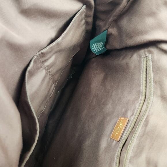 Lauren Ralph Lauren Nylon Tote Bag Zipper Top Black - Picture 5 of 6